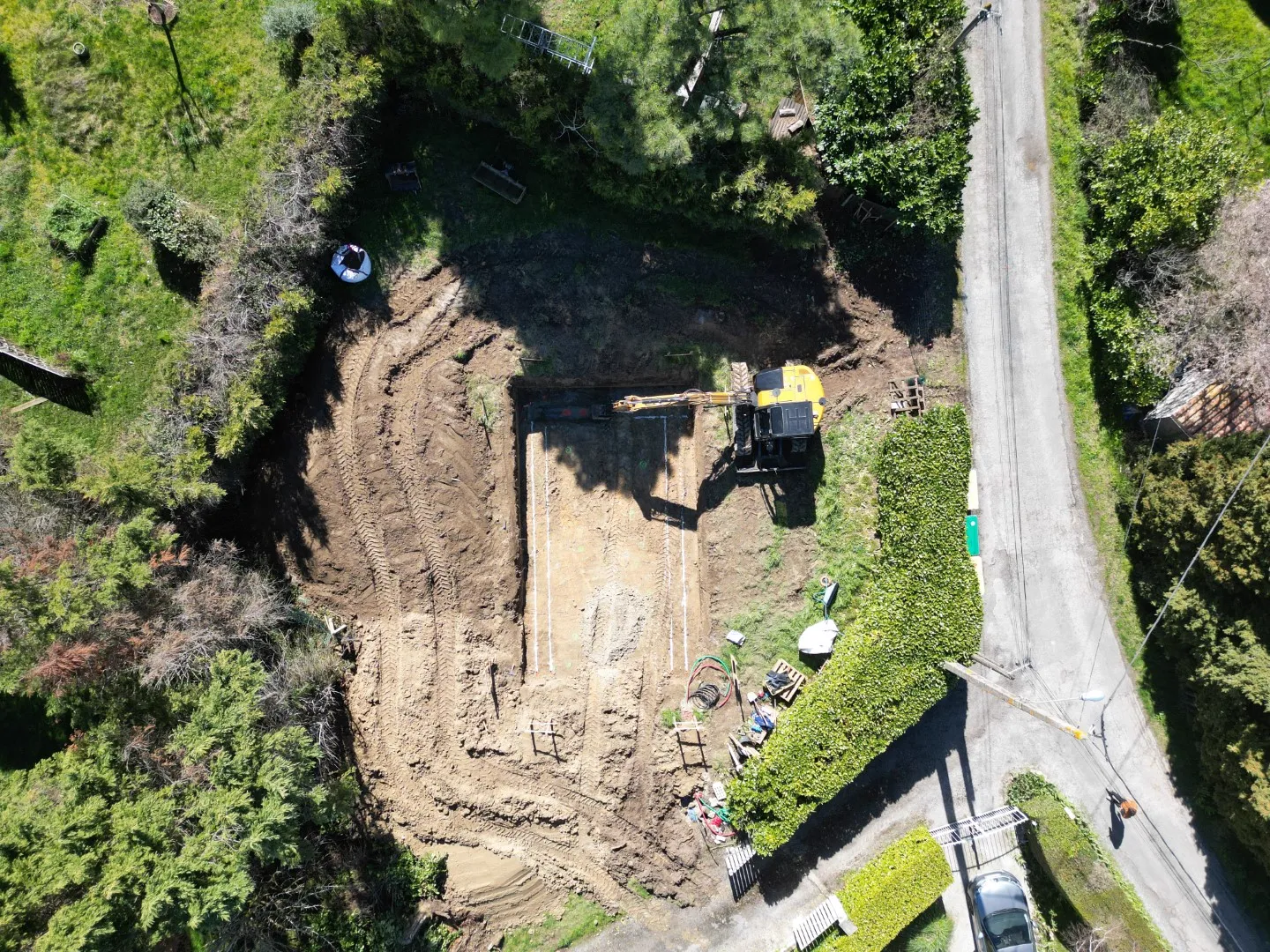 Vue drone d'un chantier de terrassement PAROTIN TP
